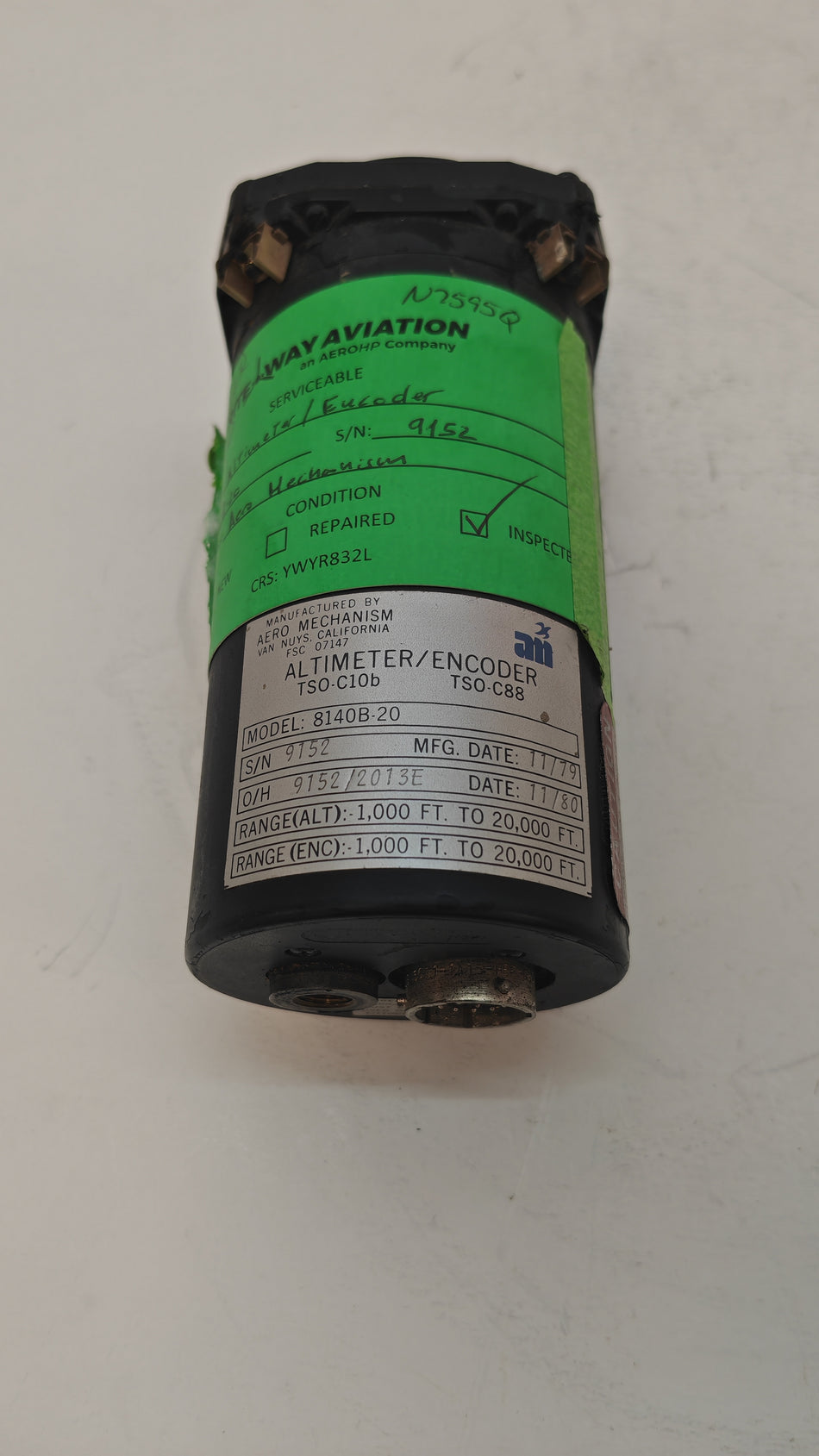 Aero Mechanism 8140B-20 Altimeter / Encoder TSO-C10b TSO-C88